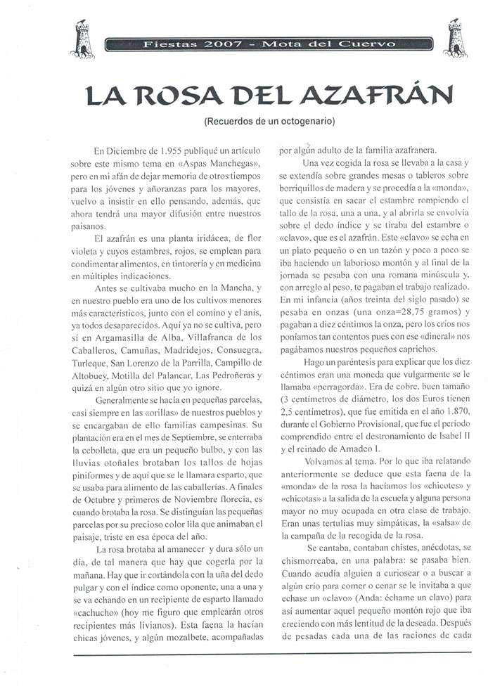 La Rosa del Azafrán