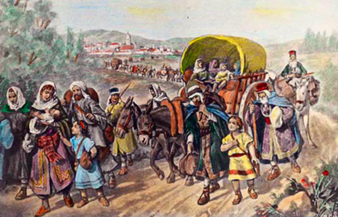 Judíos saliendo de una villa Castellana
