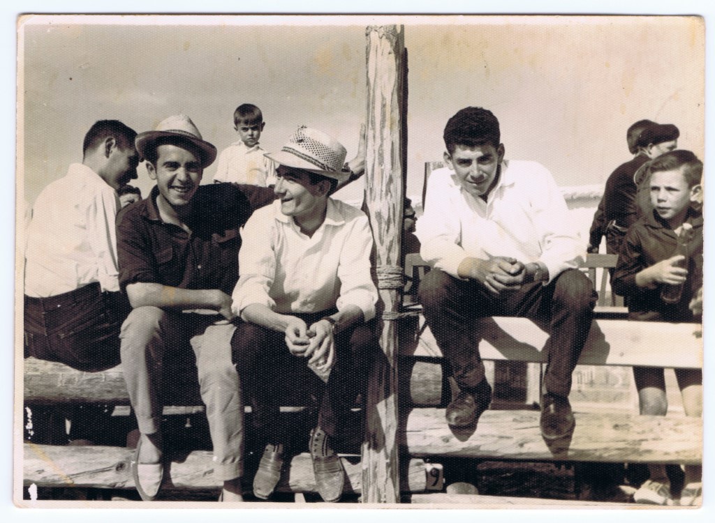 Luis Zarco y sus amigos en la Plaza de Toros