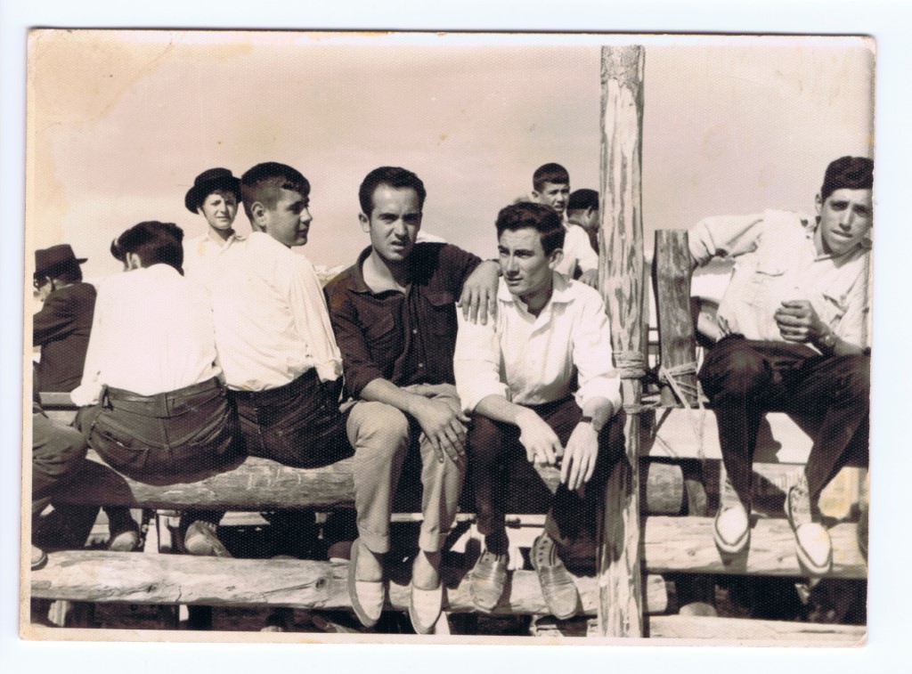 Luis Zarco y sus amigos en la Plaza de Toros