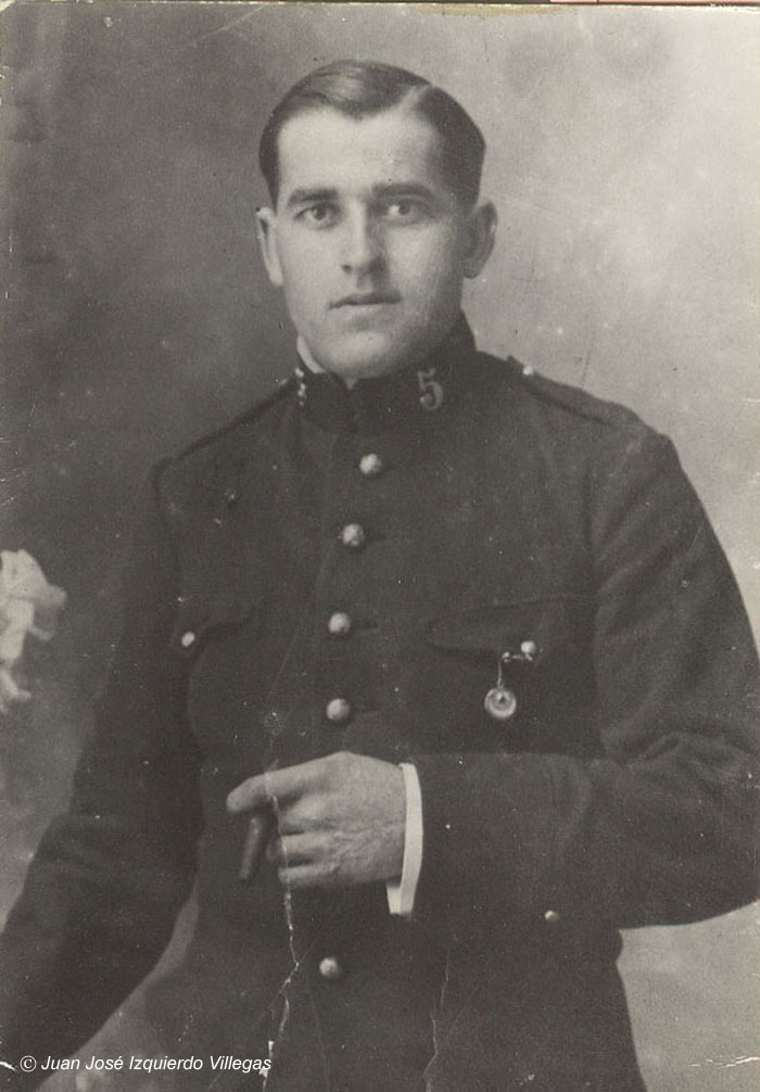 Félix Izquierdo en el Servicio Militar