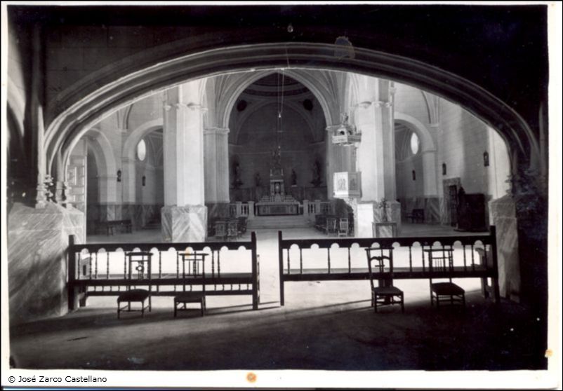 Imagen del interior de la Iglesia tras la reconstrucción en 1942