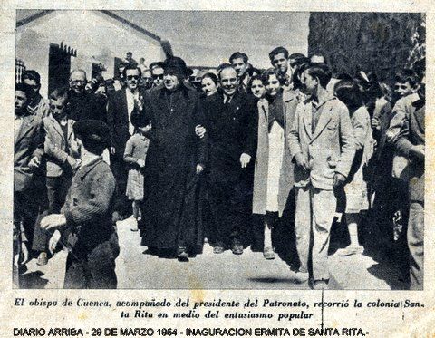 Inauguración de la Ermita de Santa Rita. Diario Arriba del 29 de marzo de 1954.