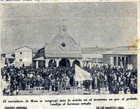 Inauguración de la Ermita de Santa Rita. Diario Arriba del 29 de marzo de 1954.