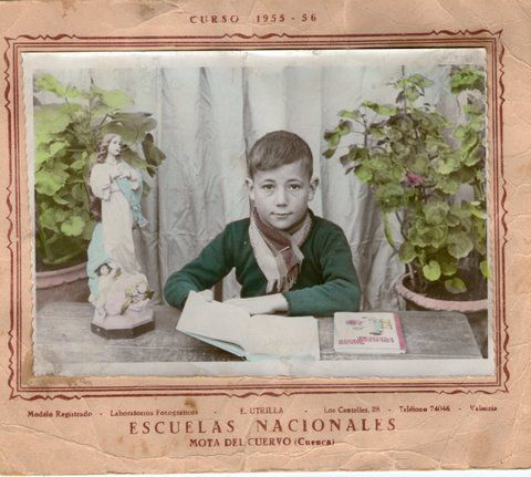 Adolfo Bernal en las escuelas del santo. Curso 1955-1956.