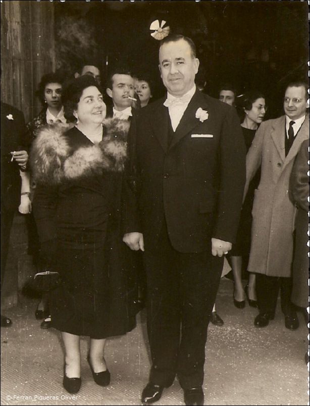 Mis dos abuelos: D. Joaquín Piqueras Mujeriego, Fundador y primer presidente de la Asociacion Amigos de los Molinos y su mujer Doña Paula Saez Contreras.