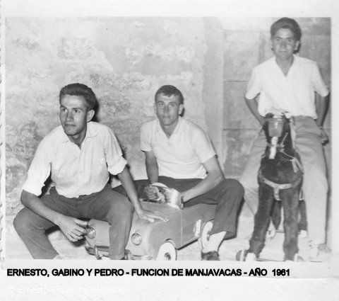 Ernesto, Gabino y Pedro en la Función de Manjavacas.