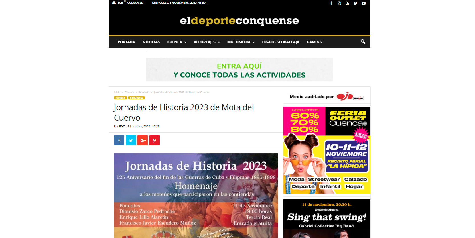 Jornadas de Historia 2023 de Mota del Cuervo