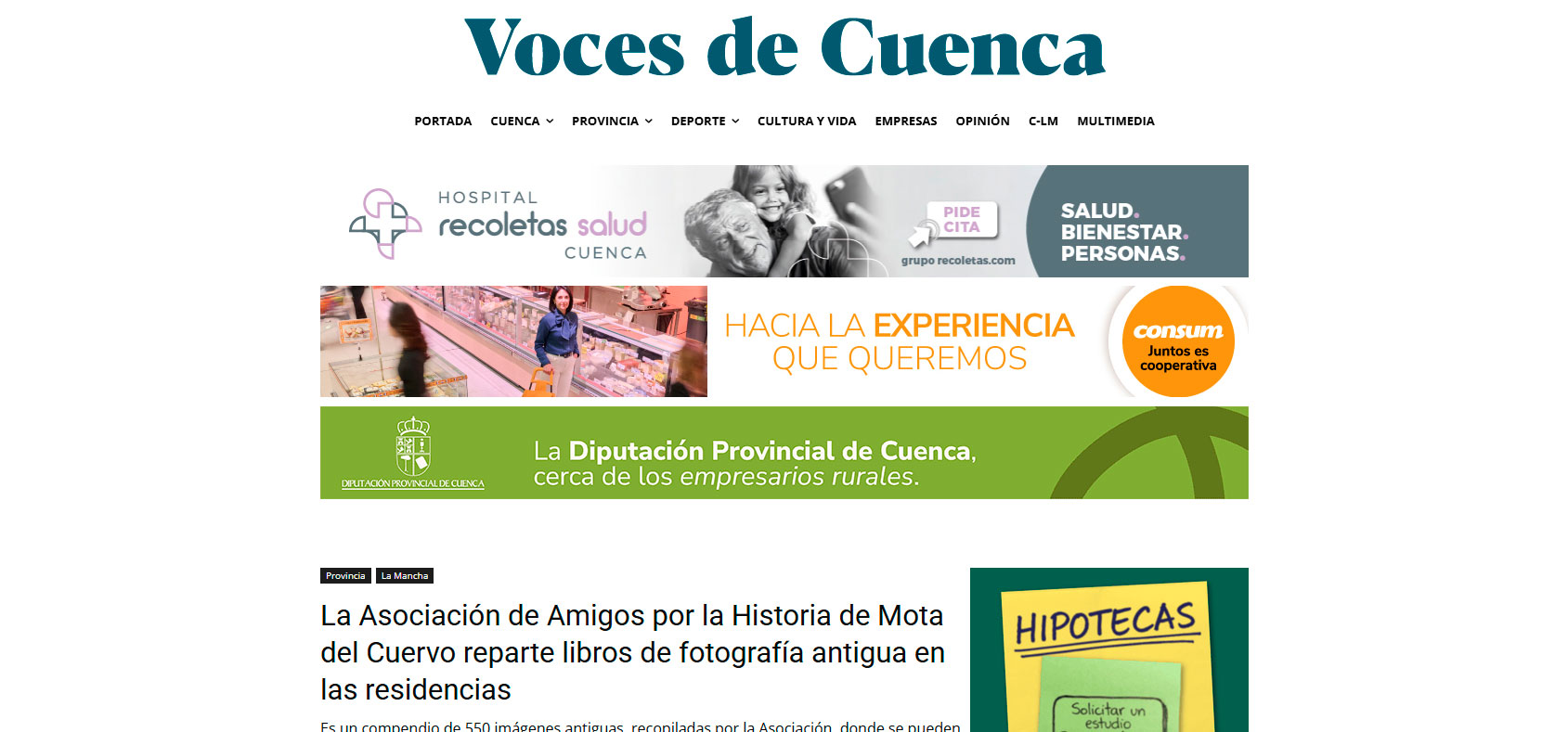 La Asociación de Amigos por la Historia de Mota del Cuervo reparte libros de fotografía antigua en las residencias